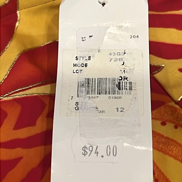 Gottex Silver Vibrant Colorful One Piece Swimsuit Removable Straps Size 12 - Picture 6 of 16